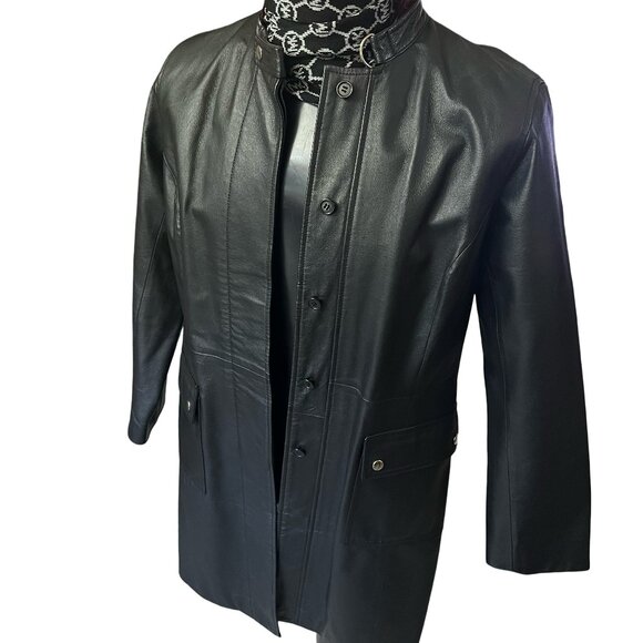 Newport News Easy Style-shell 100% leather women's jackets  in excellent shape - Picture 6 of 16